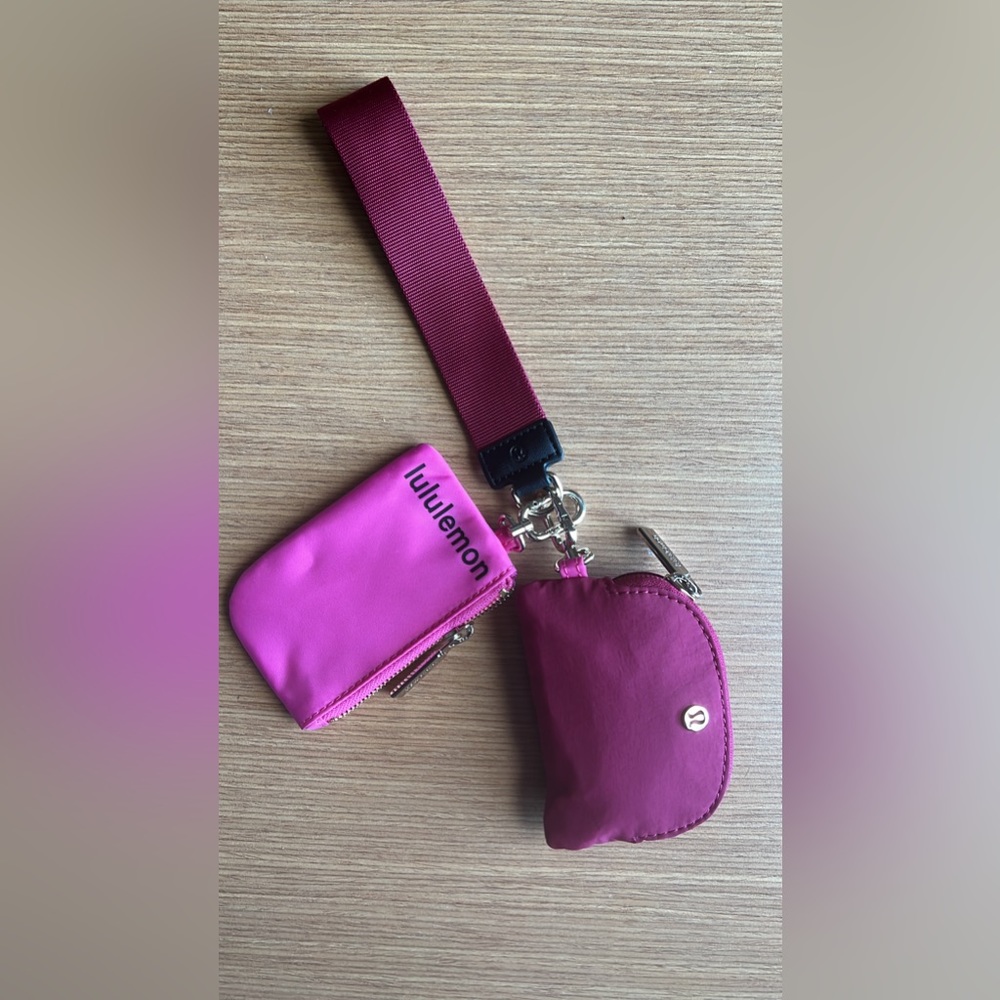 Sonic Pink Dual Pouch Wristlet